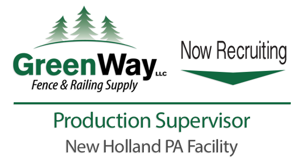 Now Recruiting Production Supervisor Lancaster PA